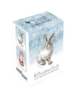 Wrendale Charity Mini-Card Box Set, Hare / Fox / Owl / Stag