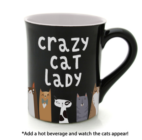ONIM Mug, Crazy Cat Lady Heat Activated Mug 16oz