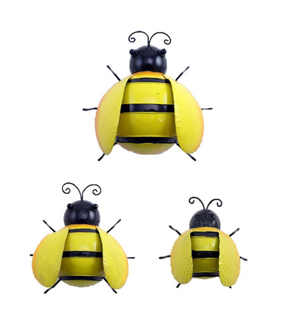 Frans Koppers Metal Wall Bee Set, Buzzy Trio