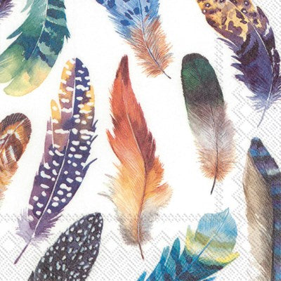 Cocktail Napkin - Modern Feathers