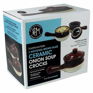 R&M French Onion Soup Bowl Set, 2pc
