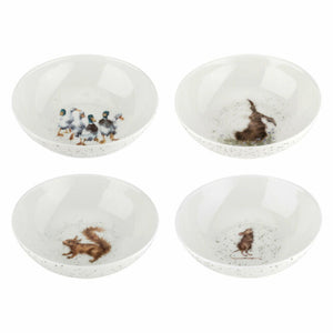 Wrendale Bowl Set, 4pc - 6" Assorted Images
