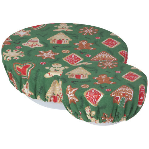 Now Designs Save-It Bowl Cover Set, 2pc Christmas Cookies