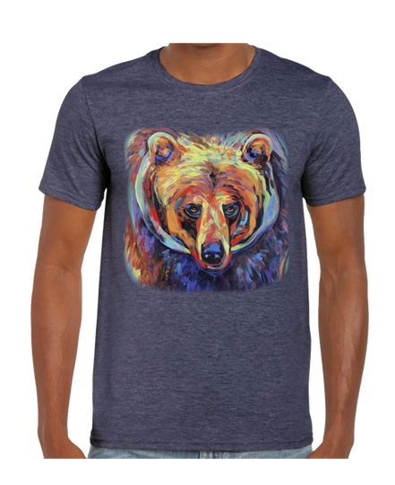Grizzly Pride Adult T-Shirt-Navy Heather