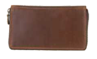 Rugged Earth Leather Full Zippered Ladies Wallet, Style 990032