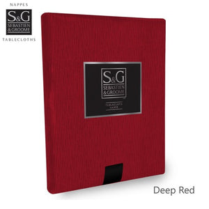 S&G Tablecloth Waves 60x60 SQ-Red