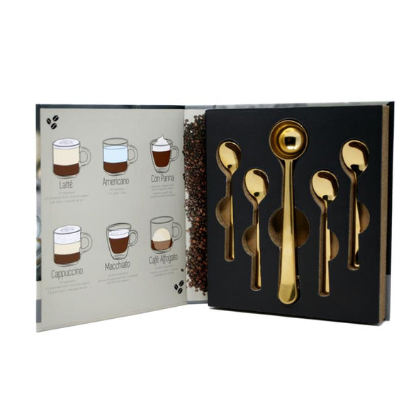 Cafe Culture Gold Coffee & Espresso Spoon Set, 5pc