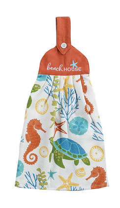 Kay Dee Designs Tie Towel, Beach House Sea Turtle