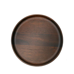 Dark Acacia Wood Plate / Charger, 25cm Dia