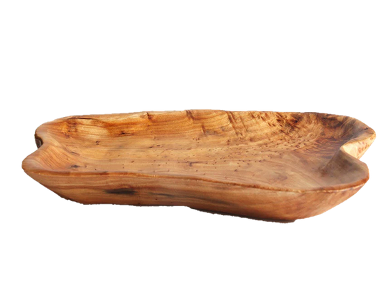 Greener Valley Hand-Crafted Live Edge Wood Platter, Medium