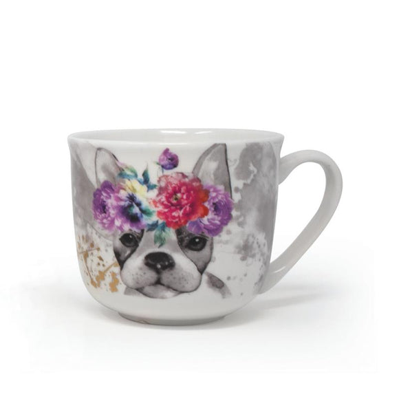 BIA Floral Crown Mug, Dog 17.5oz