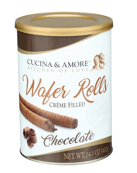 Cucina & Amore Wafer Rolls, Chocolate 14oz