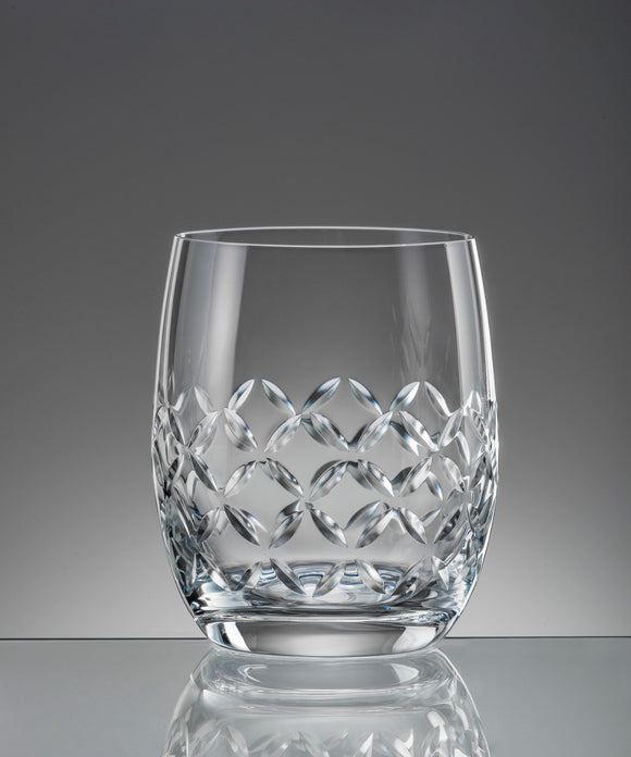 Bohemia Crystal Cross Stemless Wine Glasses, 2pc