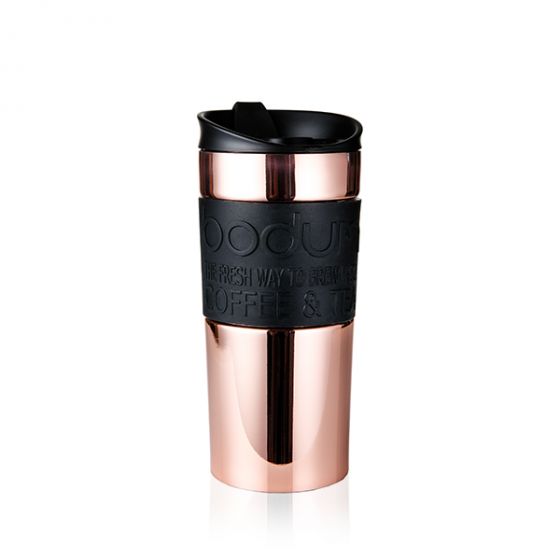 Bodum Stainless Steel Travel Mug w/Grip, 12 oz Copper