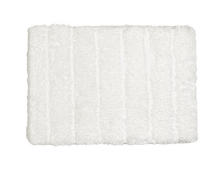 Luxe Ribbed Memory Foam Bath Mat, White 20x32