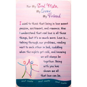 "For My Soul Mate" Wallet Card