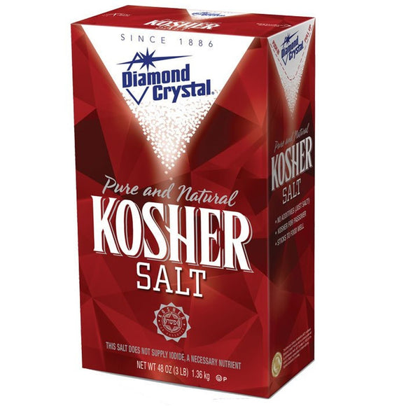 Diamond Crystal Kosher Salt, Box 3lbs/1.36kg