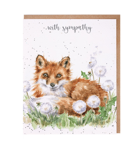 Wrendale Greeting Card, The Dandy Fox - With Sympathy