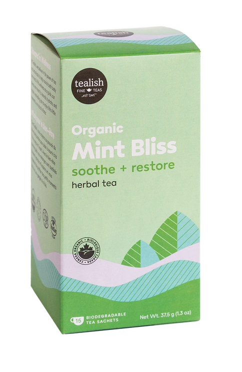 Organic Mint Bliss Herbal Tea, 15 Tea Sachets