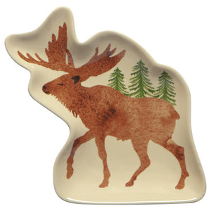 Now Designs Shaped Dish, Winter Moose