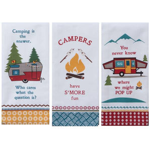 Kay Dee Designs Tea Towels, Camping Life (Assorted Expressions)