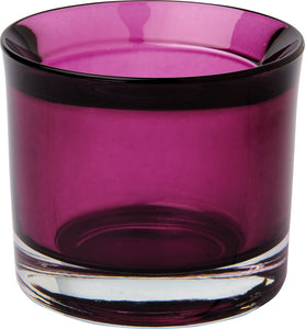 IHR Glass Cup Tea Light Holder, Lilac
