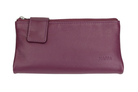 NAPPA Leather Ladies Wallet, Charlotte -Lilac