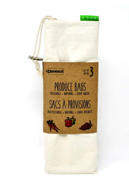Danesco Multi-Size Cotton Produce Bag Set, 3pc