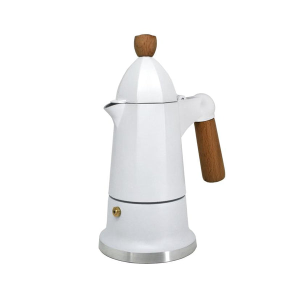 Sienna Stovetop Espresso Maker, White 3 Cup