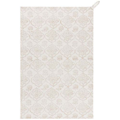 Danica Heirloom Block Print Tea Towel, Lotus
