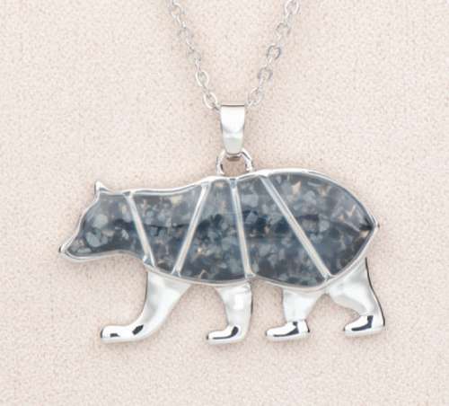 Wildlife and Earth Necklace - Bear (Black)