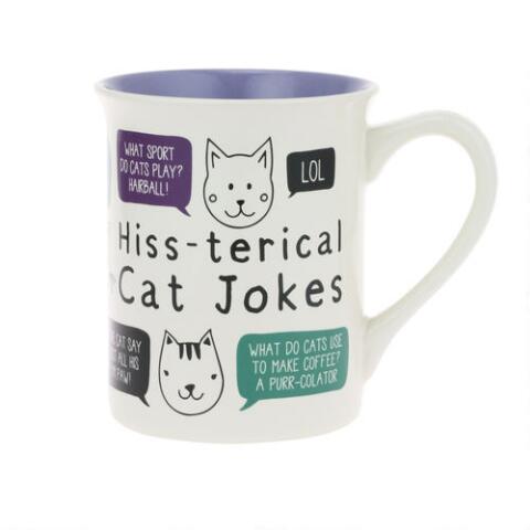 ONIM Mug - Cat Jokes Mug, 16oz