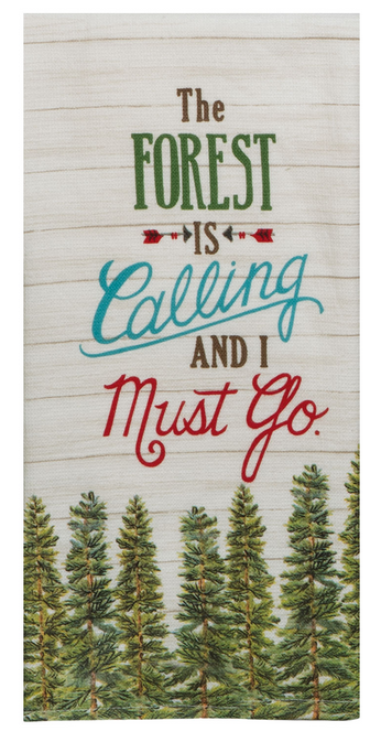 Kay Dee Terry Towel / Drying Mat, Forest Is Calling....