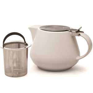 BIA Matte Stoneware Infusing Teapot, 22oz White