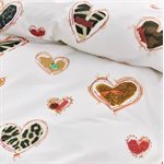 Animal Hearts Printed Duvet Cover Set by JO&ME, Twin 68x90"