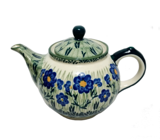 0.75L Morning Teapot, Violet Blooms, Signed
