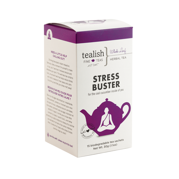 Tealish Stress Buster Tea Box, 15 sachets/30g/1.1oz