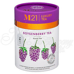 M21 Luxury Tea, Boysenberry Black Tea, 12 Pyramid Bags