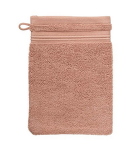 Brunelli Spa Striped Wash Glove, Pink