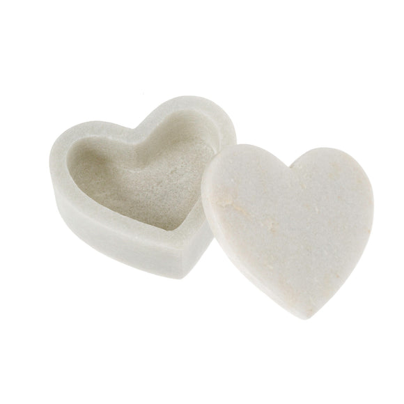 Indaba Marble Heart Box, Small 3x3x1.5