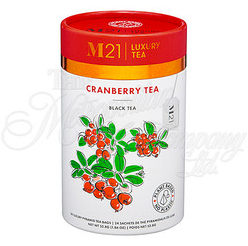 M21 Luxury Tea, Cranberry Black Tea, 24 Pyramid Bags