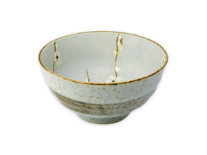 Plum Japanese Porcelain Bowl, 6.5"