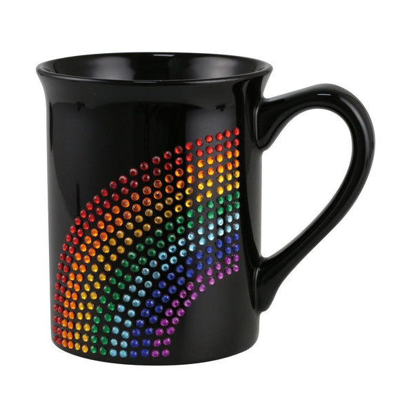 ONIM Mug - Rainbow Black Rhinestone Mug 16oz