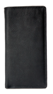 Rugged Earth Black Leather Tall Ladies Wallet, Style 880013