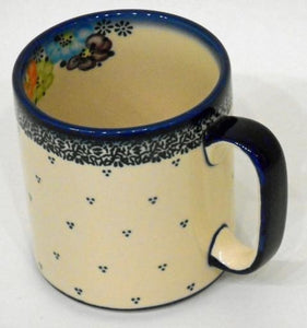 Mug, Straight, 400mL, Blue Dot Clusters