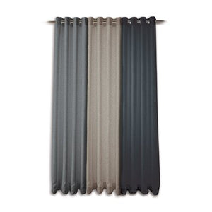 Modern Tweed Curtain, Concrete 57x96"