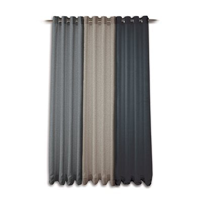 Modern Tweed Curtain, Concrete 57x96