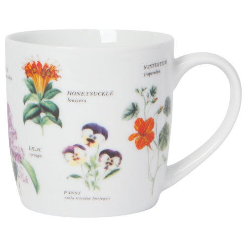Now Designs Porcelain Mug, Edible Flowers 12oz