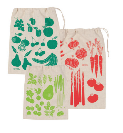 Now Designs Produce Shopping Bags, 3pc - Fruit & Veggie