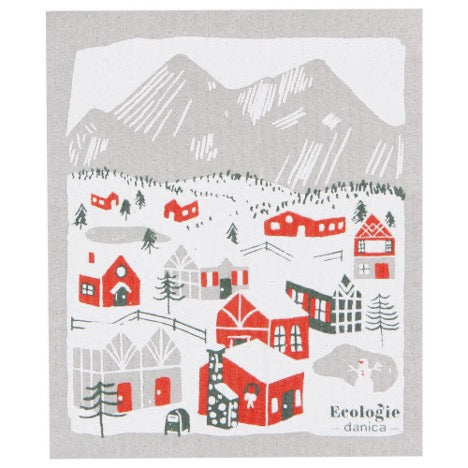 Ecologie Swedish Dishcloth, Snowy Village